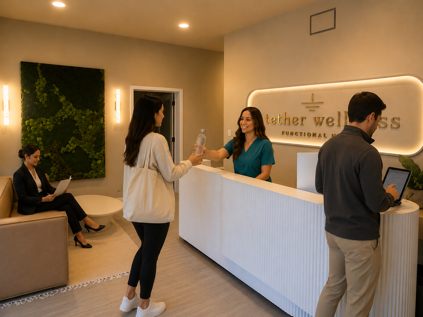 Tether Wellness reception area